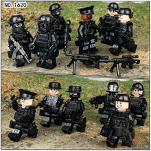 Load image into Gallery viewer, 1620# City Black Doll Weapon Military Police Doll Toy Children Building Block Accessories Toys
