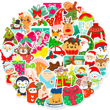 Load image into Gallery viewer, 50pcs Christmas Small Pendant Holiday Stickers Christmas Santa Claus Bell Gift Stickers
