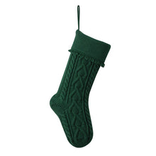Load image into Gallery viewer, Christmas party decorations wool socks Christmas candy bag pendant love fringed socks
