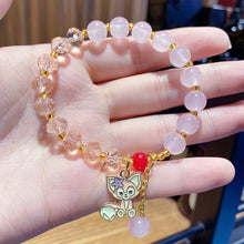 Load image into Gallery viewer, Xiaohongshu Same Style Lucky Beads Cartoon Cinnamoroll Babycinnamoroll Gift for Bestie Beaded Bracelet Night Market Stall Ornament
