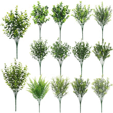 Load image into Gallery viewer, 10PCs Simulation Green Plant Handlebar Bundle Plastic Artificial Plant Wedding Outdoor Home Crafts
