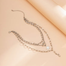 Load image into Gallery viewer, Fashion Metal Chain XINGX Necklace Set Twin Clavicle Chain Necklace
