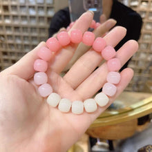 Load image into Gallery viewer, Bracelet Buddha Beads Ice Transparent White Jade Color Pliable Temperament Gradient Color Hand Toy Female Couple Men Whole Children's Bracelet
