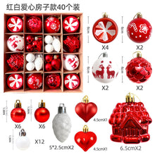 Load image into Gallery viewer, Christmas decoration 6cm electroplated ball plastic ball special-shaped painted Christmas ball gift Christmas tree pendant
