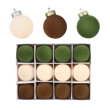 Load image into Gallery viewer, 6CM/12PCS Christmas Decorative Ball Set Flocking Ball Christmas Tree Ornament Pendant

