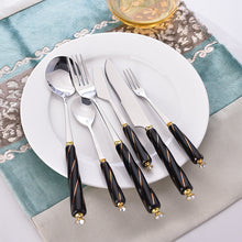 Load image into Gallery viewer, Stainless-Steel Knife and Fork Set Western Tableware Household Steak Knife, Fork and Spoon Gift Set
