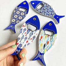 Load image into Gallery viewer, Beverage Bottle Opener Fish Shape Refridgerator Magnets Relief Texture Gilding Crafts

