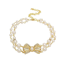 Load image into Gallery viewer, Women's Necklace Bow Pearl Choker  Gift for Girls
