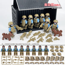Load image into Gallery viewer, Children's Particle Building Blocks Toys Container Special Police Man Dog Shield Building Blocks Toys

