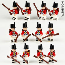 Load image into Gallery viewer, 12pcs/Set European Soldier 8037a Small Particle Infantry Doll Toy Model Royal Army Navy Doll Children Building Blocks
