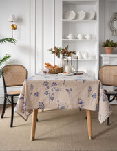 Load image into Gallery viewer, INS Style Cotton Linen Tablecloth Ethnic Style Bohemian Black and White Printed Dining Room Table Cloth Book Tablecloth
