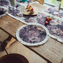Load image into Gallery viewer, Tassel round flower placemat table towel kitchen table cloth decoration dining room long table mat

