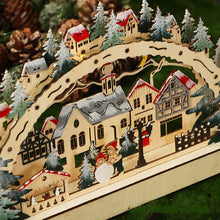 Load image into Gallery viewer, LED Luminous Christmas Village Shopping Window Decoration Christmas Wooden Ornaments Gift
