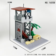 Load image into Gallery viewer, 1605a Field Command Post Post Stalking Station Small Particle Military Model Children Assembling Building Blocks Toy Weapon
