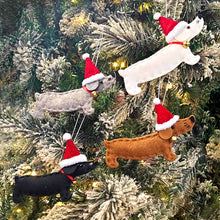 Load image into Gallery viewer, 4Pcs Christmas Ornaments Christmas Tree Ornaments Cartoon Dachshund Decoration
