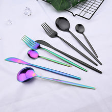 Load image into Gallery viewer, Stainless Steel Tableware Portugal Steak Knife and Fork Portable Ins Hotel Western Style Golden Western Food Knife and Fork
