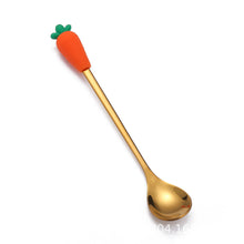 Load image into Gallery viewer, Fruit Fork Cute Children's Tableware Watermelon Spoon Doll Cake Dessert Fork Stainless Steel Coffee Spoon

