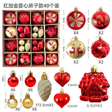Load image into Gallery viewer, Christmas decoration 6cm electroplated ball plastic ball special-shaped painted Christmas ball gift Christmas tree pendant
