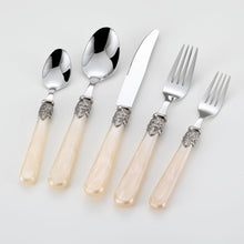 Load image into Gallery viewer, 304 Stainless Steel Tableware Suit Knife Fork Spoon Retro Tableware Acrylic Handle Tableware
