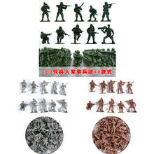 Load image into Gallery viewer, World War II soldier model 100 5CM soldier 10 styles, military soldier model nostalgic toy soldier
