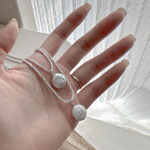 Load image into Gallery viewer, S925 Sterling Silver Baroque Freshwater Pearl Sparkling Ladies Clavicle Chain
