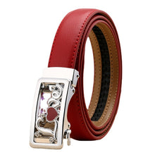 Load image into Gallery viewer, Women's Leather Belt Casual Versatile Double-Sided Two-Layer Lychee Pattern Comfort Click Belt
