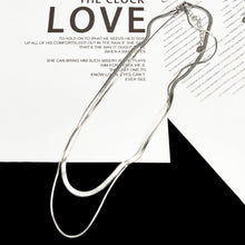 Load image into Gallery viewer, Simple Style Personalized Double Layer Snake Bones Chain Titanium Steel Necklace for Women Clavicle Chain Accessories
