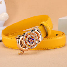 Load image into Gallery viewer, Women's Belt Automatic Buckle Good Luck Comes Fashion All-Match Belt Female Korean Style
