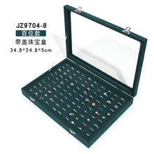 Load image into Gallery viewer, Jewelry Display Box Flip with Lid Transparent Jewelry Box Necklace Ring Storage Box
