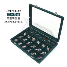 Load image into Gallery viewer, Jewelry Display Box Flip with Lid Transparent Jewelry Box Necklace Ring Storage Box
