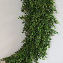 Load image into Gallery viewer, Simulated feel soft rubber pine needle rattan Christmas decoration green plant long pine cypress pine needle decorative rattan
