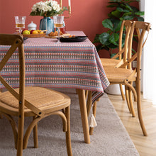 Load image into Gallery viewer, Tablecloth Ethnic Style Bohemian Polyester Cotton Yarn-Dyed Flower Striped

