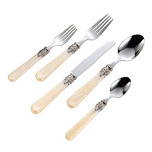 Load image into Gallery viewer, 304 Stainless Steel Tableware Suit Knife Fork Spoon Retro Tableware Acrylic Handle Tableware
