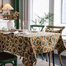 Load image into Gallery viewer, Jacquard table linen oil painting thick dustproof flower tablecloth
