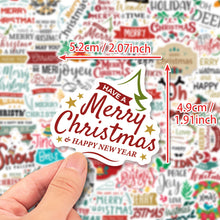 Load image into Gallery viewer, 50pcs Christmas Phrase Stickers New Product Creative Gift Bag Gift Box Birthday Label Party Christmas Stickers
