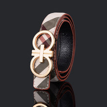 Load image into Gallery viewer, Pattern Fashion Men's and Women's Belt Business Smooth Buckle Pant Belt
