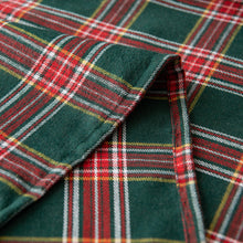 Load image into Gallery viewer, Tablecloth Christmas Holiday Fabric Table Cloth Yarn-Dyed Green Plaid Rectangular Table Mat Tablecloth
