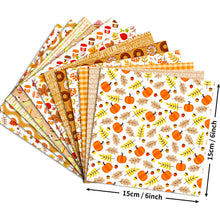 Load image into Gallery viewer, 12 Sheets/Pack Small Floral Cute Style 6-Inch Hand Account Cut Sticker Album Material This Pumpkin Thanksgiving Background Paper
