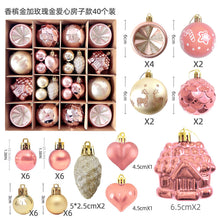 Load image into Gallery viewer, Christmas decoration 6cm electroplated ball plastic ball special-shaped painted Christmas ball gift Christmas tree pendant
