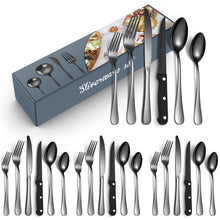 Load image into Gallery viewer, Set Stainless Steel 24-Piece Set 6-Piece Set Creative Western Food Steak Knife, Fork and Spoon
