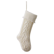 Load image into Gallery viewer, Christmas party decorations wool socks Christmas candy bag pendant love fringed socks
