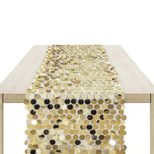 Load image into Gallery viewer, 30 * 275cm Sequin Table Flag Wedding Tablecloth
