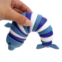Load image into Gallery viewer, Babywell Fidget Slug Shark Articulated Fidget Toy Realistic Slug Shark Fun Crawling Sensory Toy For Kids Adult Stress Relief Toy
