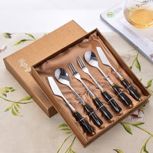 Load image into Gallery viewer, Stainless-Steel Knife and Fork Set Western Tableware Household Steak Knife, Fork and Spoon Gift Set

