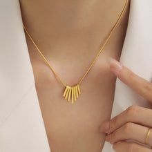 Load image into Gallery viewer, Fan-Shaped Tassel Pendant Necklace Clavicle Necklace
