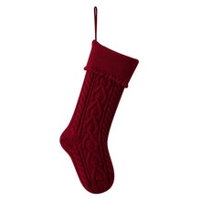 Load image into Gallery viewer, Christmas party decorations wool socks Christmas candy bag pendant love fringed socks
