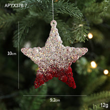 Load image into Gallery viewer, Christmas tree decoration pendant, elk pendant, flocking ornament, Christmas supplies
