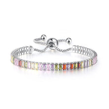 Load image into Gallery viewer, European and American Color Zircon Bracelet Female Fully-Jeweled Crystal Tennis Birthday Bracelet
