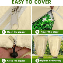 Load image into Gallery viewer, Plant antifreeze cover Autumn and winter cold protection Tree cover Non-woven plant cold protection cover
