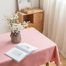 Load image into Gallery viewer, Solid Color Tablecloth Restaurant Decoration Restaurant Hotel Rectangular Table Cloth Pink Dressing Table Cloth
